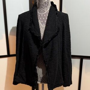 Premise Black Textured Women's Blazer
